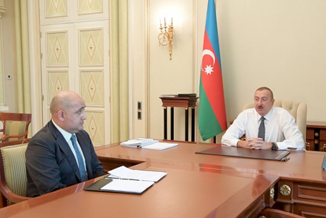    Prezident Dövlət Neft Fondunun yeni direktoru ilə görüşdü - Foto   