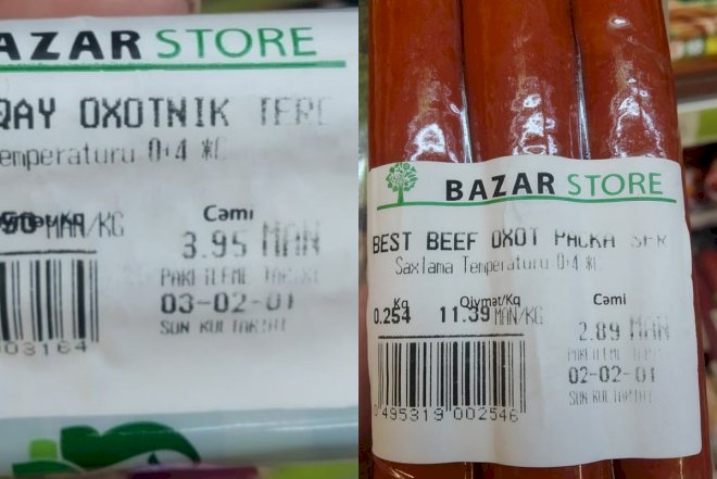    “Bazarstore”da 18 illik sosis və kolbasalar satılır: Müştərilərin sağlamlığı təhlükə altında -   Fotolar
