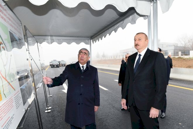    Prezident Bakı-Şamaxı-Yevlax yolunun bir hissəsinin açılışında - Fotolar   