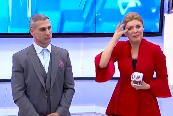    Əri ilə efirə çıxan Xoşqədəm hönkür-hönkür ağladı - Video   