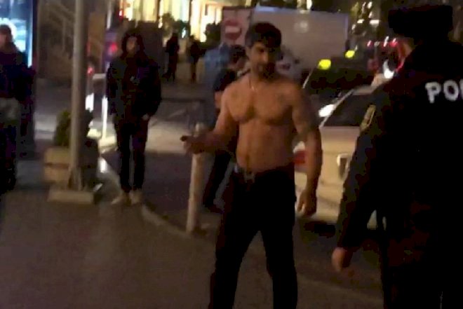    “Tarqovı”da həyəcanlı anlar: Köynəyini çıxarıb, bıçaqla hücum etdi -   Video