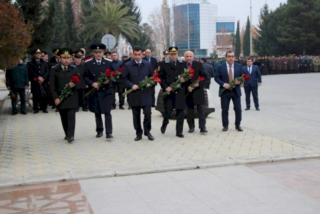    Yevlaxda anım mərasimi keçirildi   