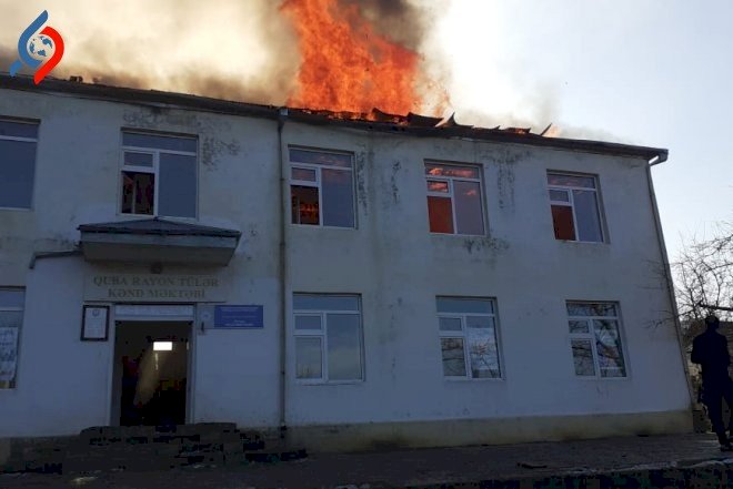    FHN Qubada yanan məktəblə bağlı məlumat yaydı   