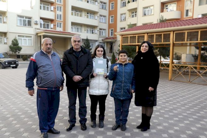    Milli Qəhrəmanın ailəsinə üçotaqlı mənzil verildi - Fotolar   