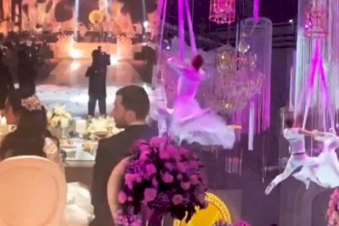    Bakıda iş adamı oğluna dəbdəbəli toy etdi: Məşhurlar toplaşdı -   Video