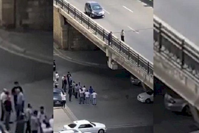    Bakıda kişi özünü körpüdən atmaq istəyir - FHN və polis danışıqlar aparır   