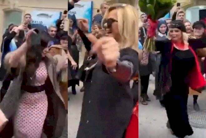    Müğənnilərimiz yolu kəsib şıdırğı rəqs etdi, tıxac yarandı - Video   