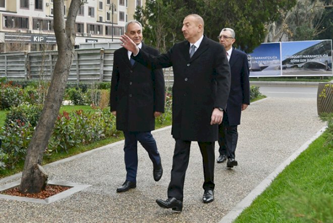    İlham Əliyev parkda - Fotolar   