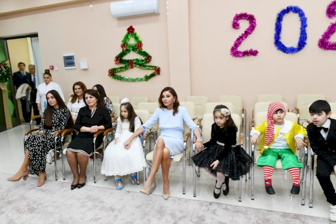    Mehriban Əliyeva Uşaq Psixonevroloji Mərkəzində yaradılan şəraitlə tanış oldu - Fotolar   