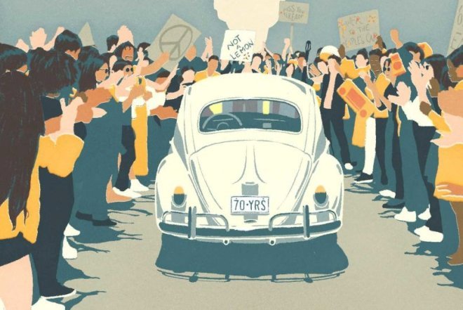    Volkswagen “Beetle” ilə belə vidalaşdı - Video   