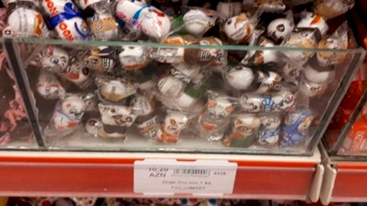    Bakıda supermarketdə erməni konfetləri satılır   
