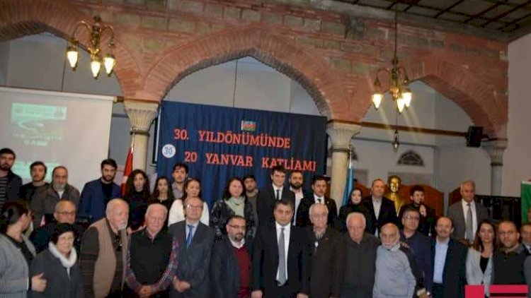    İstanbulda 20 Yanvar şəhidləri yad edilib - Fotolar   