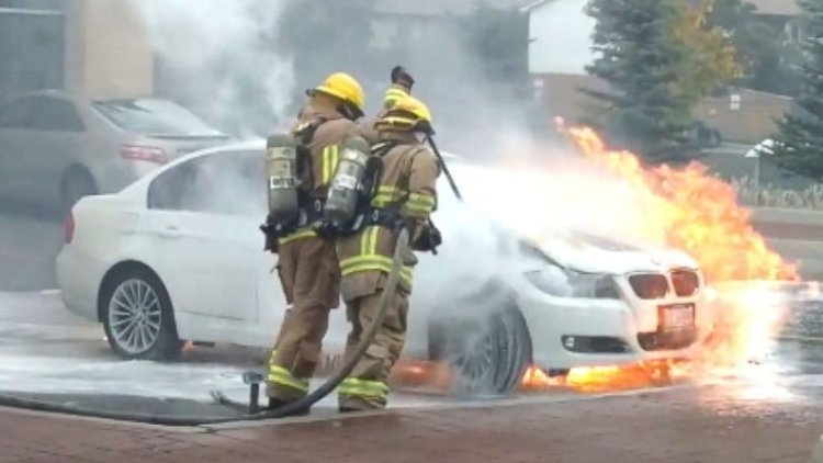    Bakıda “BMW” yandı   