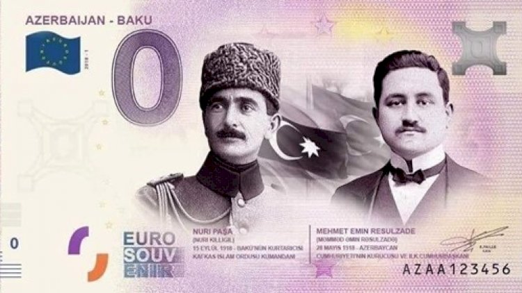    Rəsulzadə və Nuru paşanın fotoları avronun üzərində - Foto   