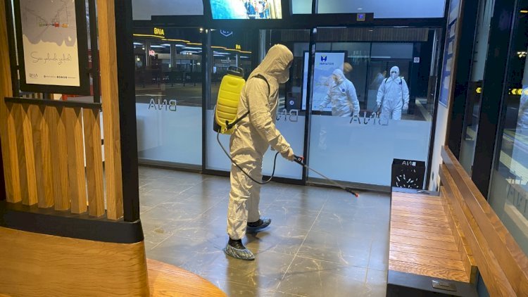    Viruslara görə “Koroğlu”da dezinfeksiya aparıldı - Fotolar   