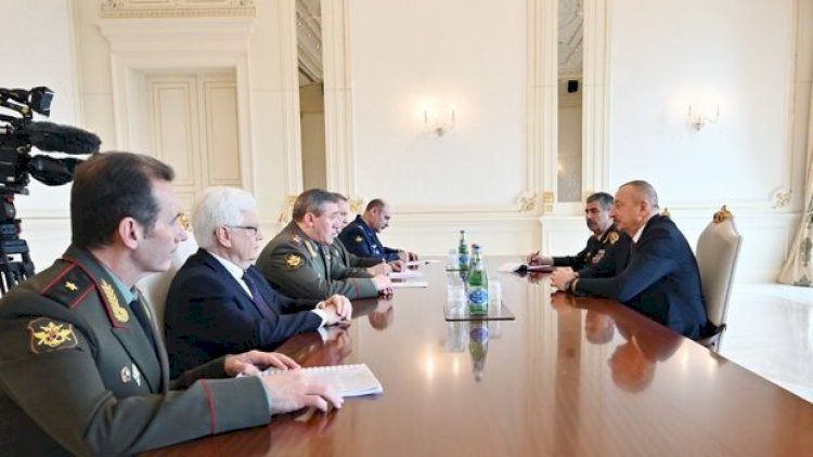    İlham Əliyev Valeri Gerasimovu qəbul etdi - Foto   