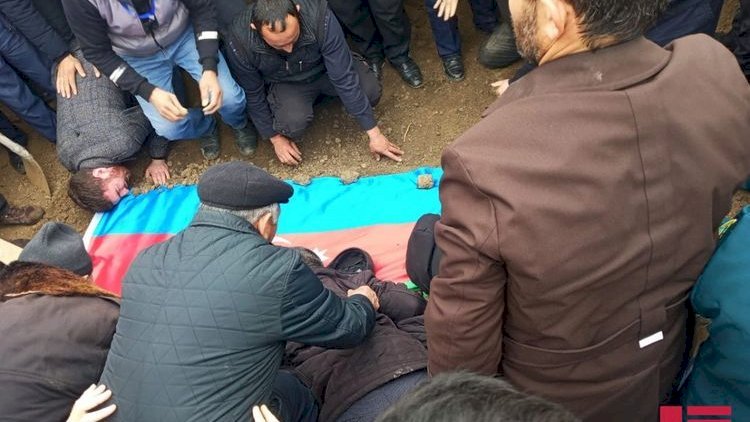    Erməni təxribatı nəticəsində şəhid olan hərbçi dəfn olundu - Foto   