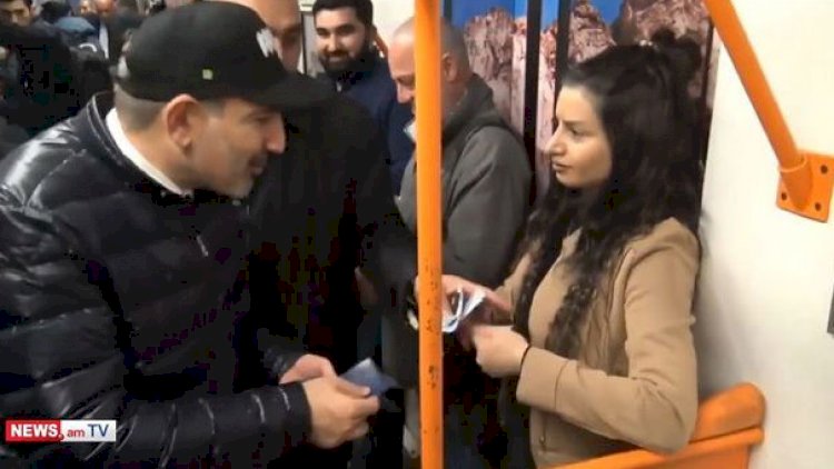    Erməni qız hər kəsin gözü qarşısında Paşinyanı təhqir etdi –   Video