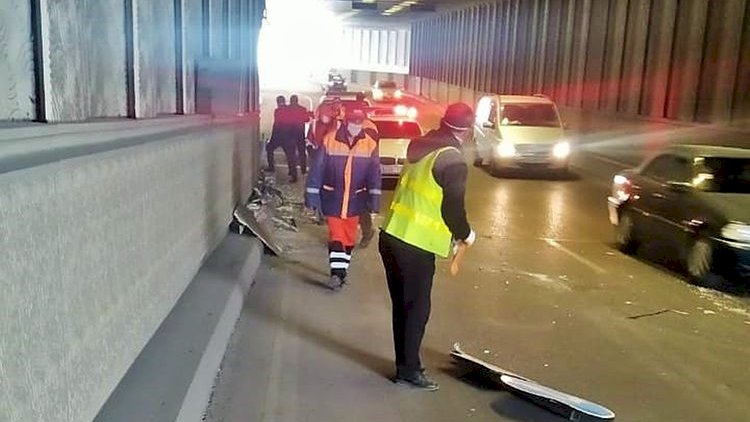    Bakıda marşrut tuneldə qəza törətdi - Fotolar   