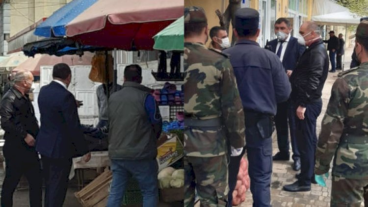    Yüksək rütbəli şəxslər karantin qaydalarına əməl olunmasını yoxladı - Foto   