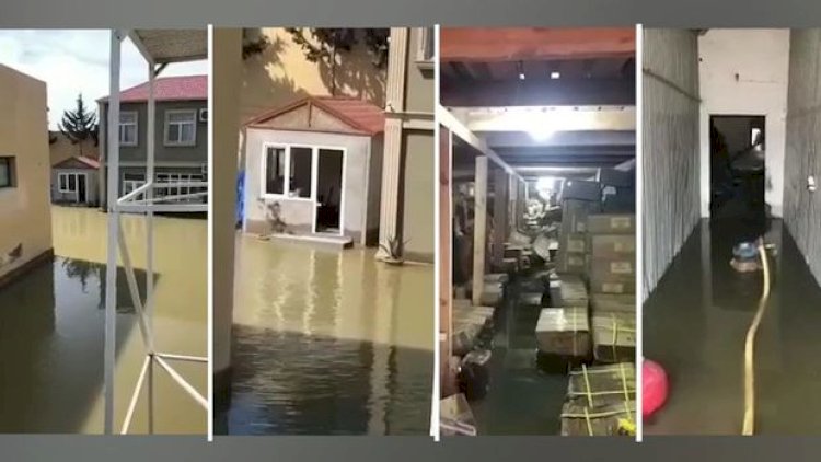    “Meyvəli bazar”da anbarları su basdı -   AÇIQLAMA+VİDEO