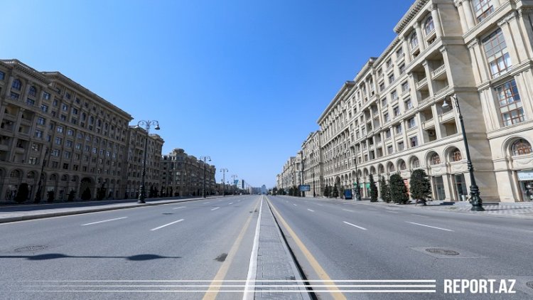    Bakı hərəkət məhdudiyyətinin ilk günündə - Fotolar   