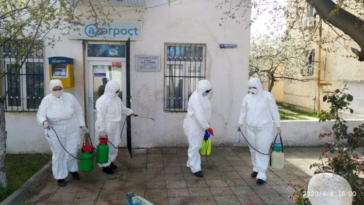    Abşeronda hər gün dezinfeksiya işləri aparılır - Fotolar   