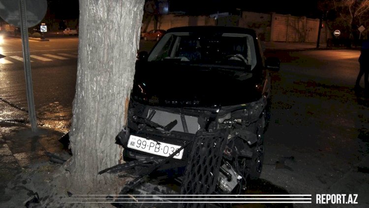    Bakıda qadın sürücü qəzada xəsarət aldı   