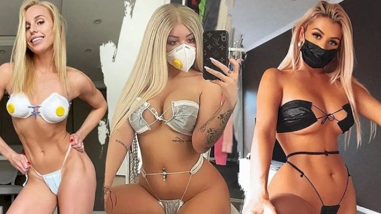    Maskalardan “bikini” düzəltdilər, qınağa tuş gəldilər - Fotolar   