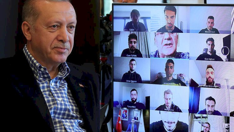    Ərdoğan futbolçularla onlayn konfrans keçirdi   