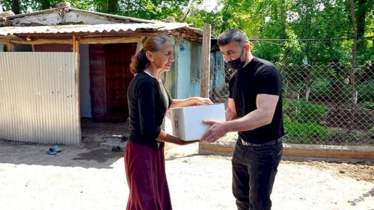    Qurban Qurbanov yoxsul ailələrə ərzaq payladı - Fotolar   