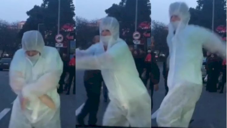    Bakıda koronavirus əleyhinə maraqlı aksiya   - Video