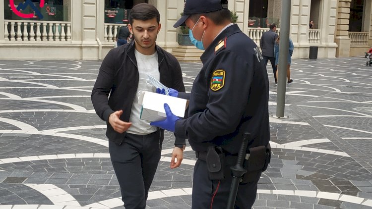    Polis “Taqovı“da maska payladı - Video   