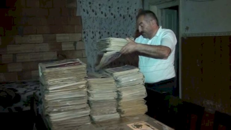    Qax sakininin maraqlı kolleksiyası: 26 ilə on min qəzet... - Video   
