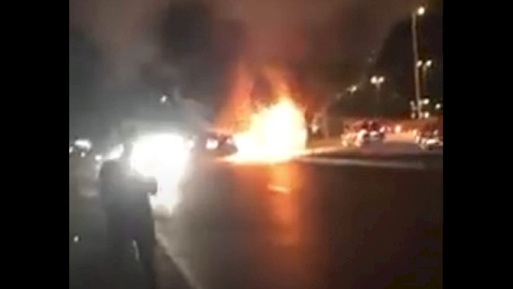    Bakıda avtobus partladı, yanıb kül oldu - Video   
