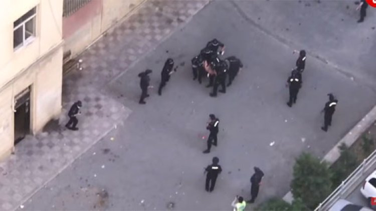    Çevik polis alayı Yasamaldakı binanı mühasirəyə alıb - Video   