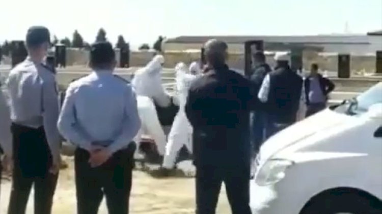    Azərbaycanda koronavirusdan ölən şəxsin dəfn görüntüləri - VİDEO   