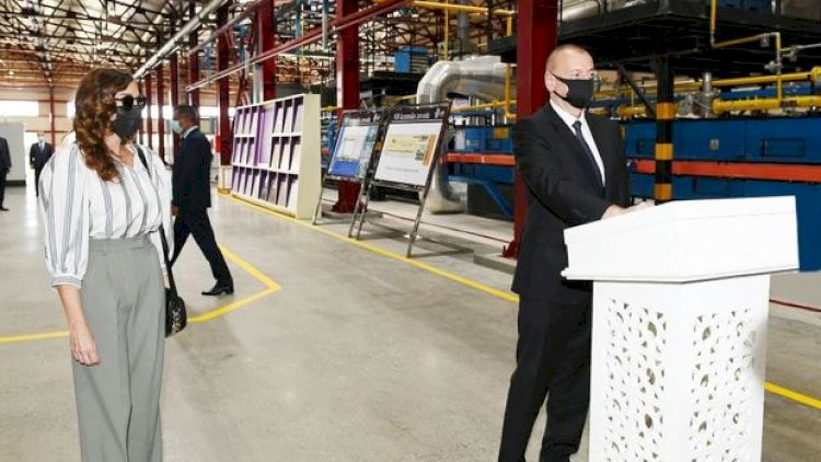    Prezident və Birinci vitse-prezident Gəncədə zavodun açılışında iştirak etdi - Fotolar   