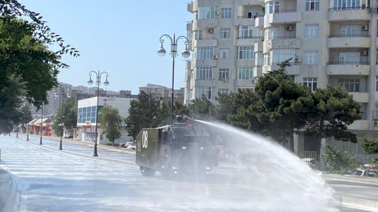    Bakı belə dezinfeksiya edildi - Foto   