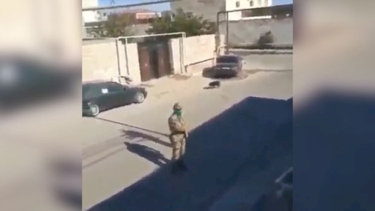    Bakıda hərbi qulluqçuya rişxənd edən şəxs saxlanıldı, haqqında araşdırma başlandı - Video   