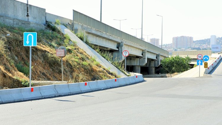    Sumqayıt yolunda yeni geridönmə hissə yaradıldı - Foto   