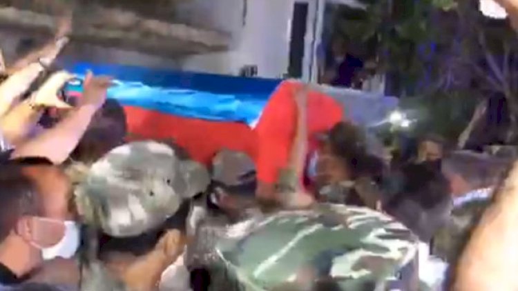    Şəhid generalımızın nəşi Sumqayıta gətirildi - Fotolar   