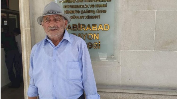    81 yaşlı Sabirabad sakini oğlu və nəvələri ilə orduya yazıldı - Foto   