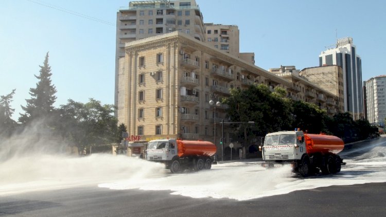    Bakının küçələri yenidən dezinfeksiya edildi - Fotolar   