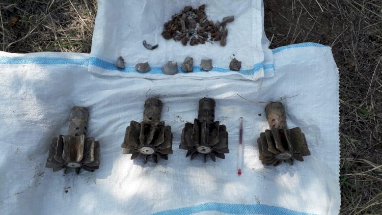    Tovuzda ermənilərin atdığı mərminin hissələri aşkarlandı - Foto   