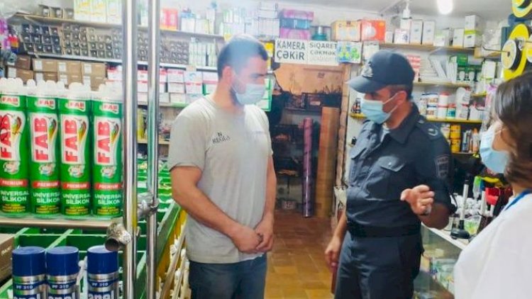    Bakı polisi marketlərdə maska taxmayanları cərimələdi - Foto   