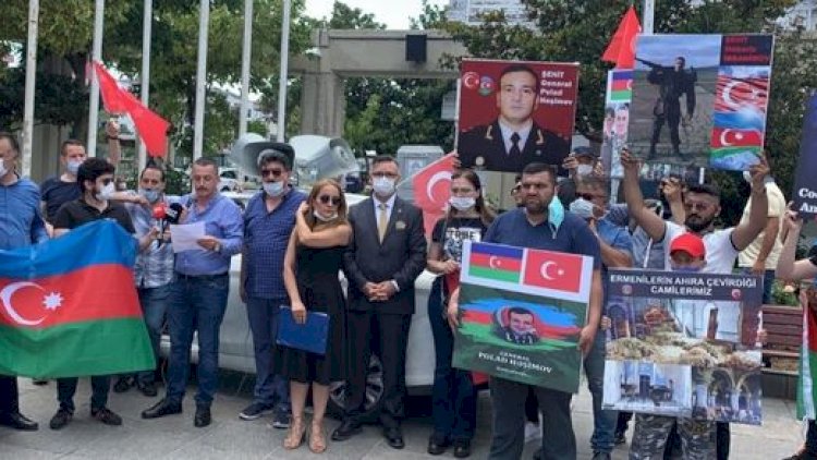    İstanbulda Azərbaycana dəstək aksiyası keçirildi   - Fotolar