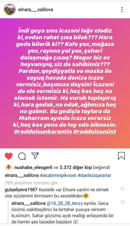 “Məgər biz ev heyvanıyıq, siz də sahibimiz?“  - Elnarə