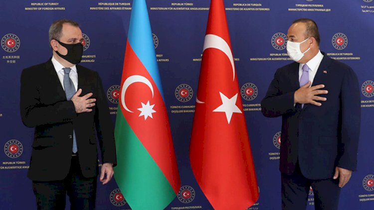    Ceyhun Bayramov Çavuşoğlu ilə bir arada - Fotolar   