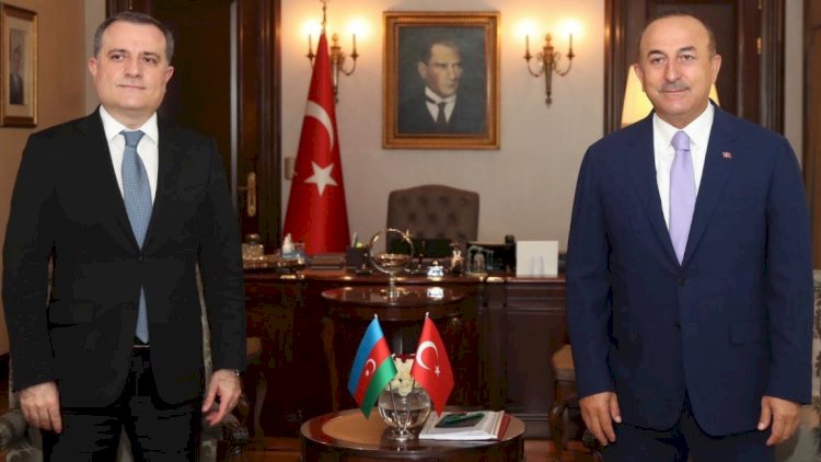    Ceyhun Bayramov Mövlud Çavuşoğlu ilə görüşdü - Fotolar   